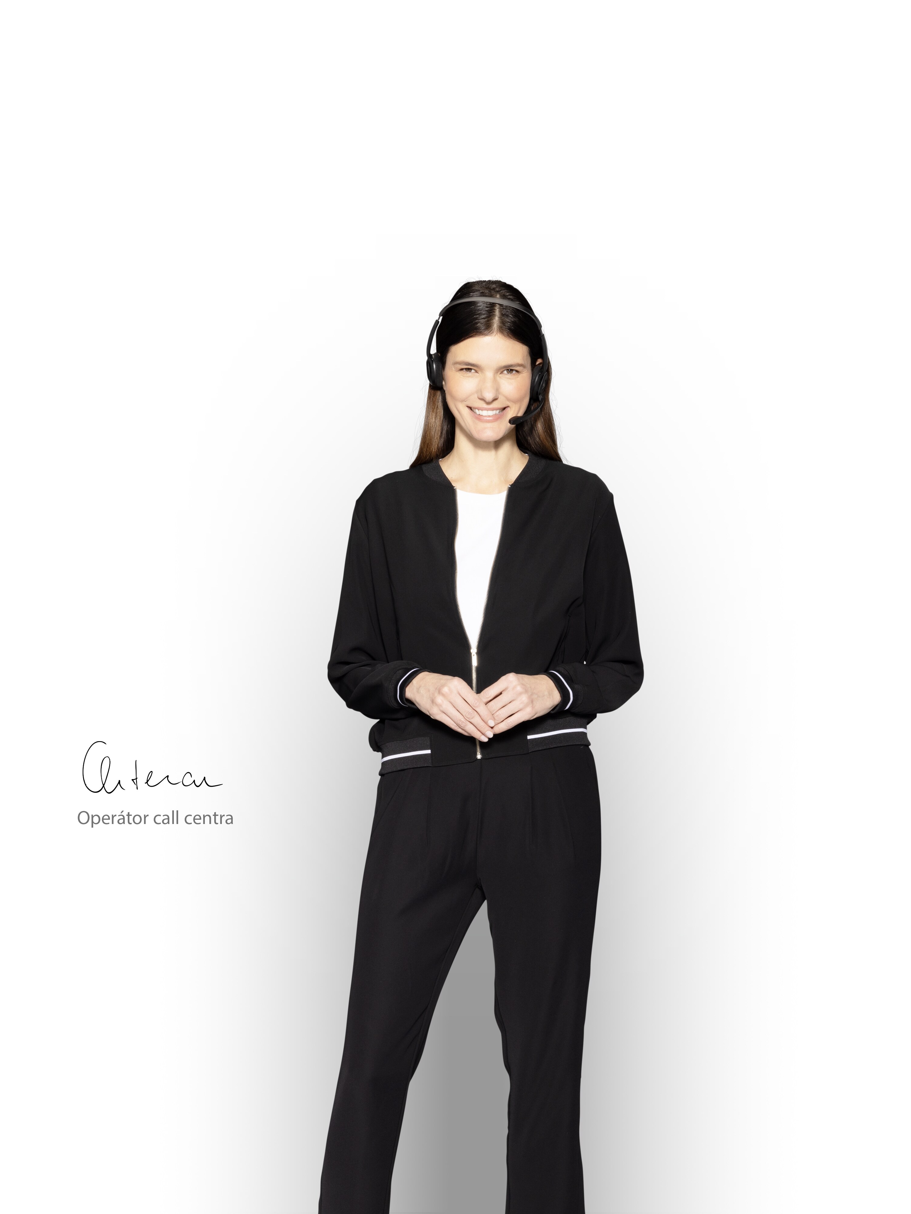 Asistent zákaznické péče se sluchátky.