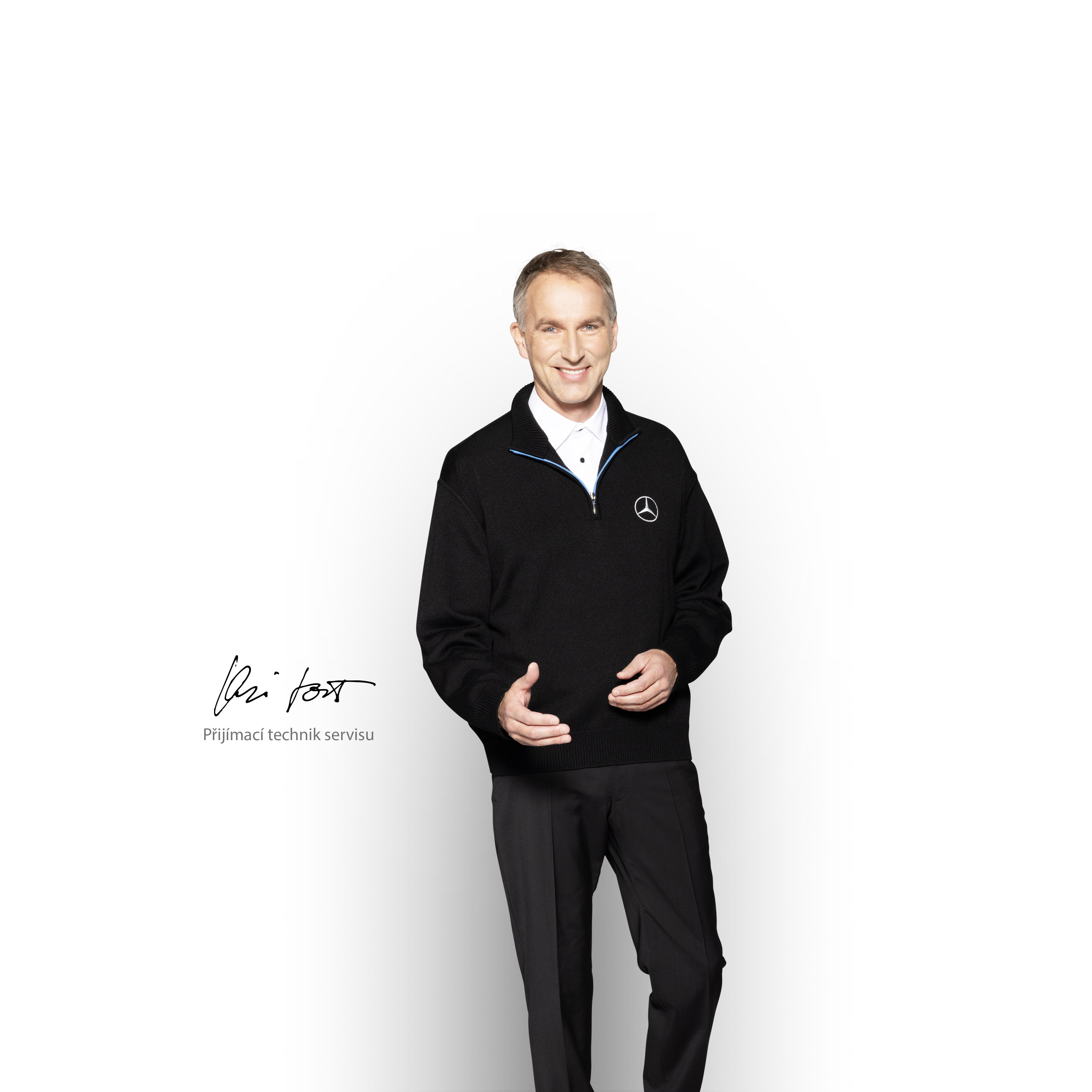 Mercedes-Benz | Pohodlí | Servisní partner Přijímací technik Mercedes-Benz je připraven Vám pomoci s jakýmikoli dotazy ohledně servisního partnera Mercedes-Benz