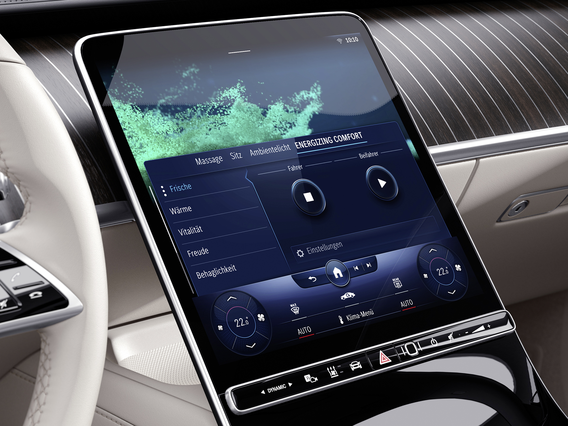 ENERGIZING COMFORT | Pohodlí | Mercedes-Benz Zobrazení ENERGIZING COMFORT ve vozidle Mercedes-Benz.