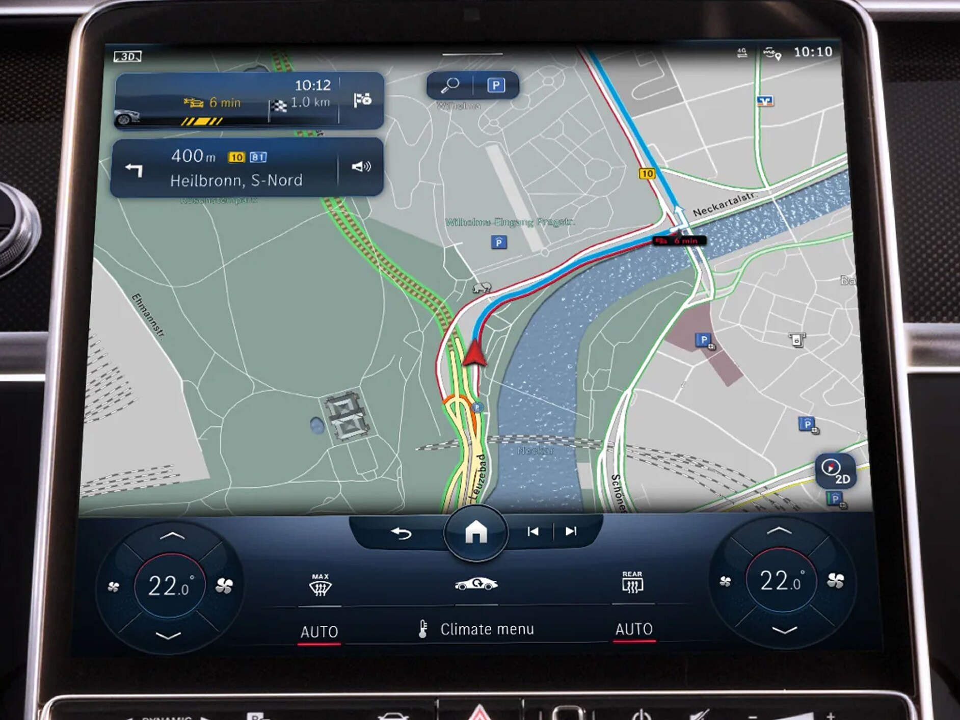 Příkladný obrázek funkce Live Traffic Information.