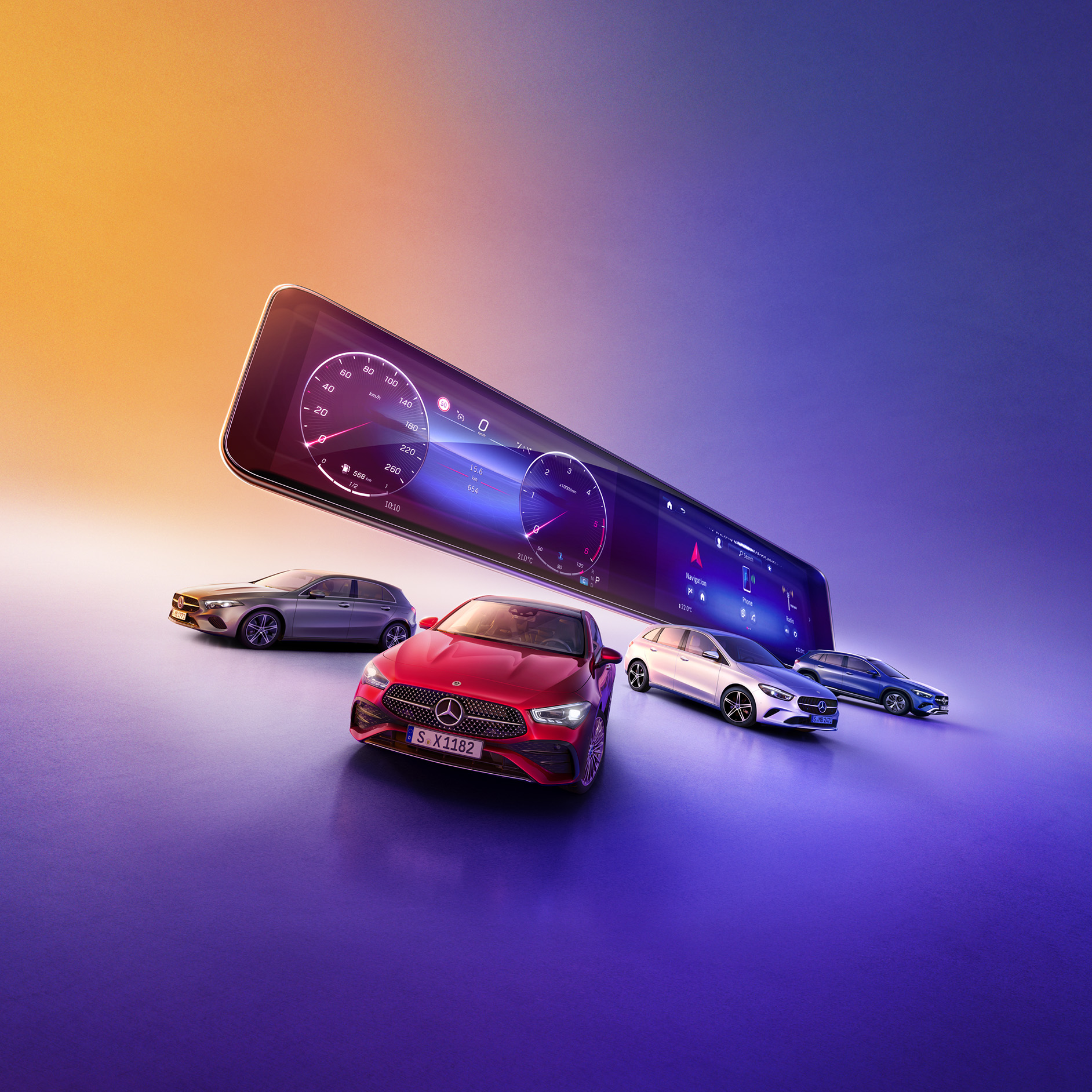 Centrální displej s MBUX Nejnovější generace MBUX