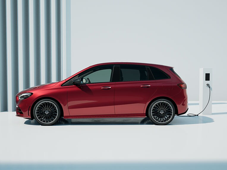 Znázornění procesu nabíjení Třídy B plug-in hybrid.
