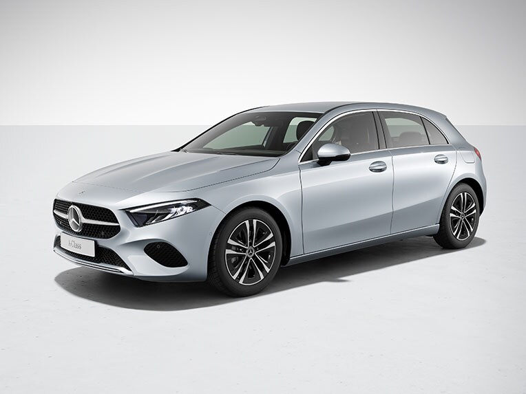 Exteriér vozidla Třídy A kompaktní sedan od Mercedes-Benz s linií výbavy Progressive.