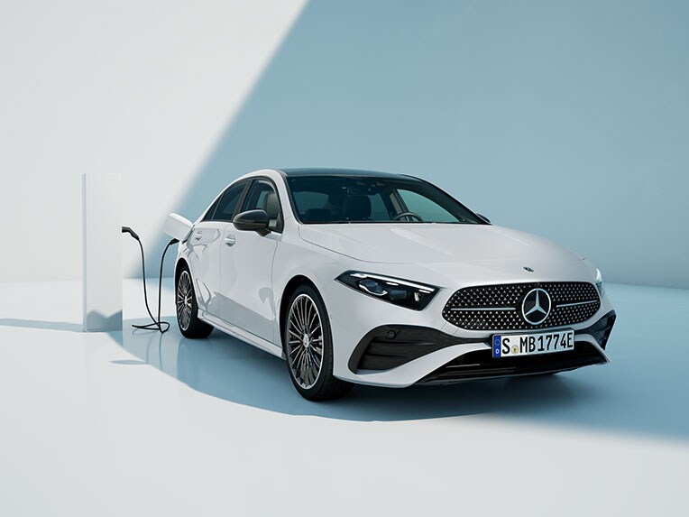 Znázornění procesu nabíjení Třídy A plug-in hybrid.