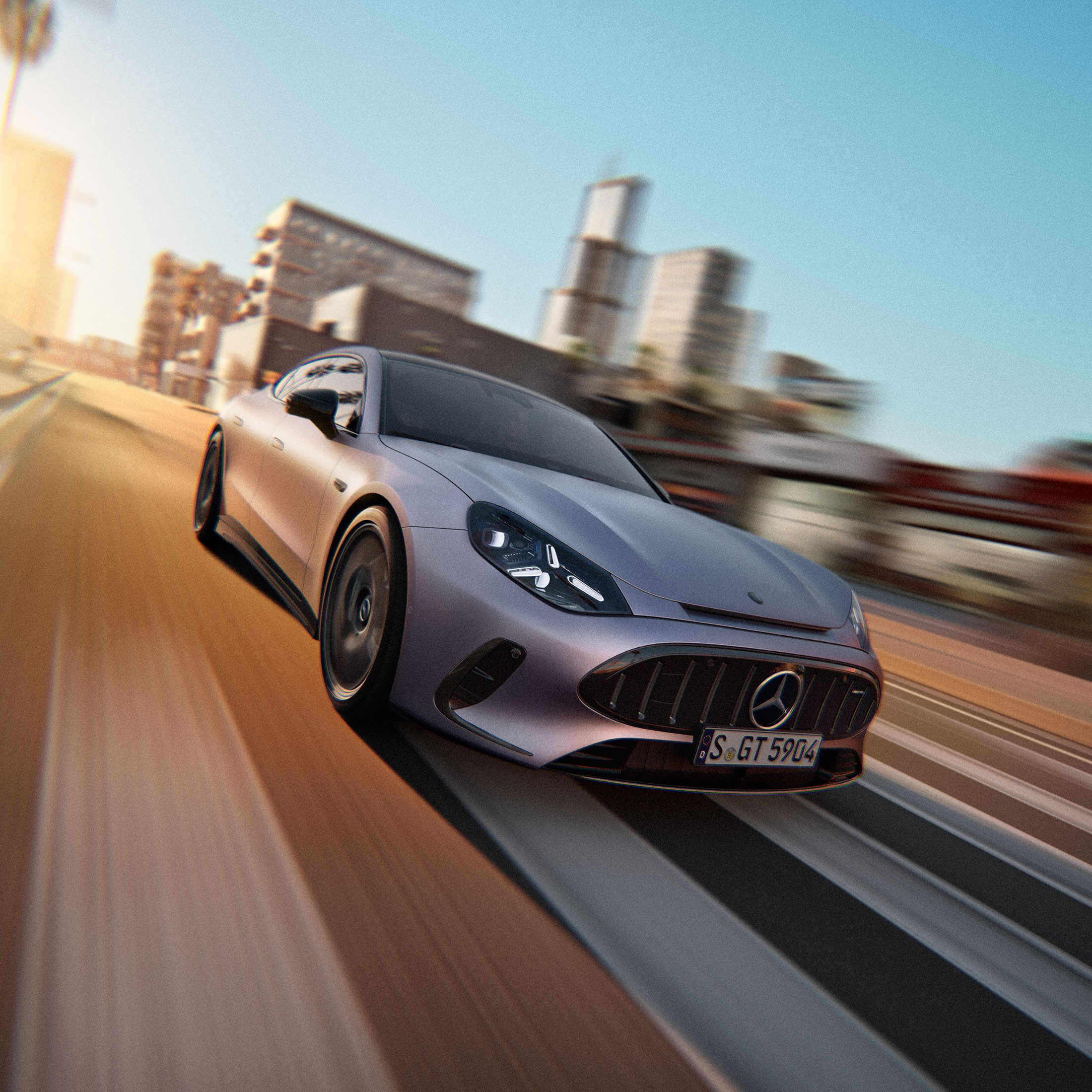Zcela nového vozu Mercedes-AMG GT 53 čtyřdveřové kupé.
