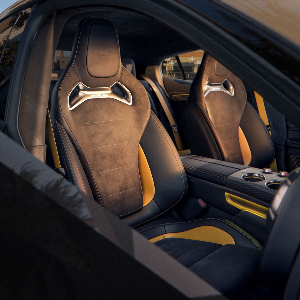 Interiér vozu GT čtyřdveřové kupé od Mercedes-AMG.