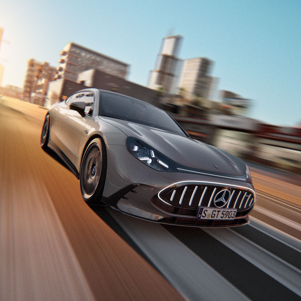 Exteriér vozu GT čtyřdveřové kupé od Mercedes-AMG.