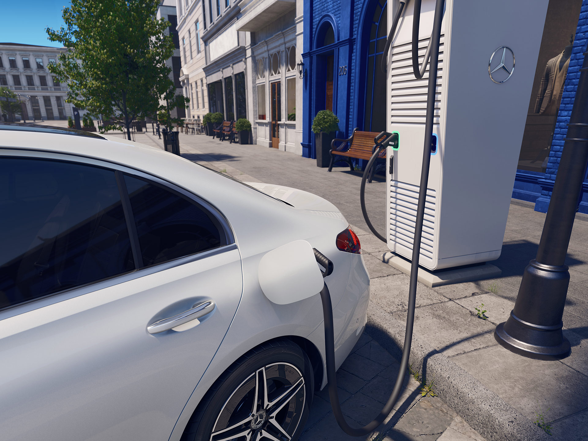 Zážitek z jízdy | Třída C sedan | Mercedes-Benz Dojezd nové Třídy C sedan jako plug-in hybrid od Mercedes-Benz.