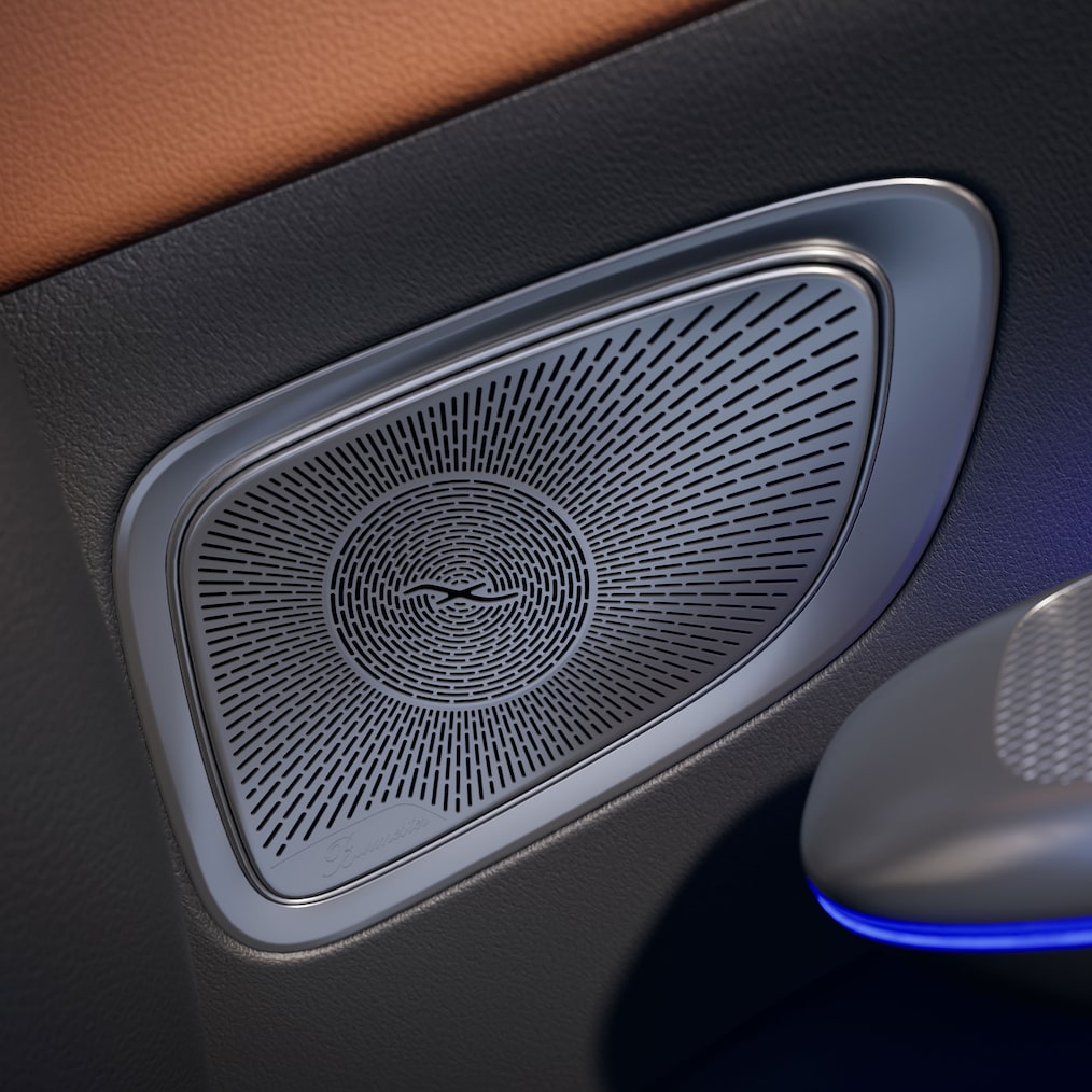 Surround soundsystém Burmester® 3D v&nbsp;nové Třídě&nbsp;C sedan od Mercedes-Benz.