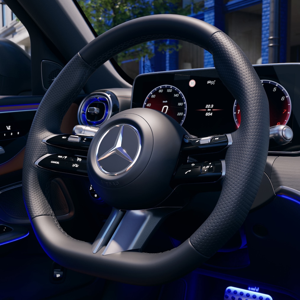 Nový volant nové Třídy&nbsp;C sedan od Mercedes-Benz.