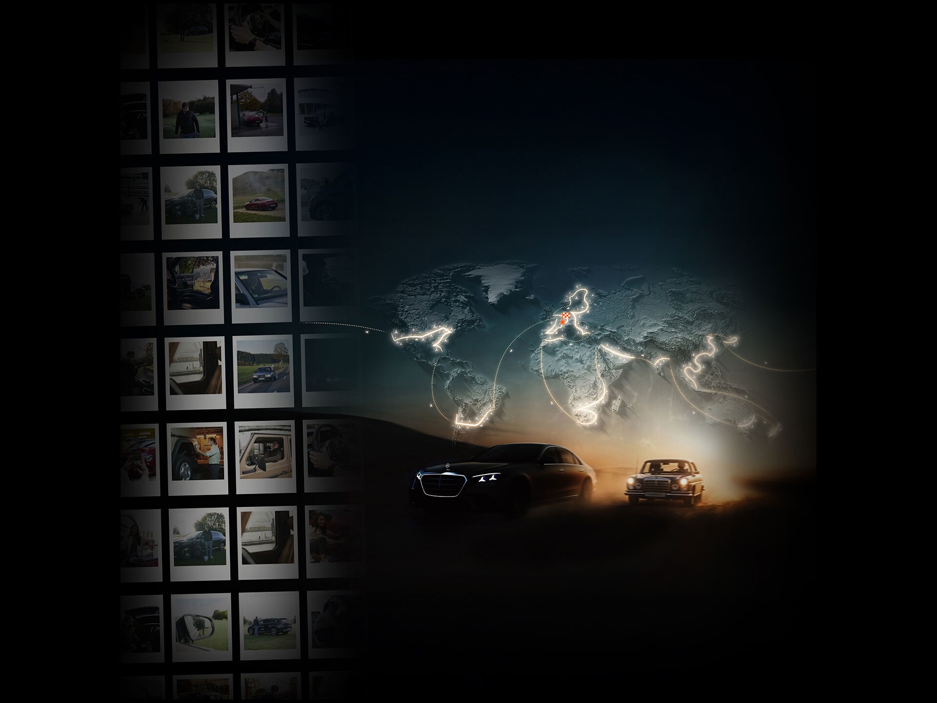 Mercedes-Benz Community. Následujte cestu nového vozu Mercedes-Benz Třídy&nbsp;S na 140&nbsp;míst po celém světě.