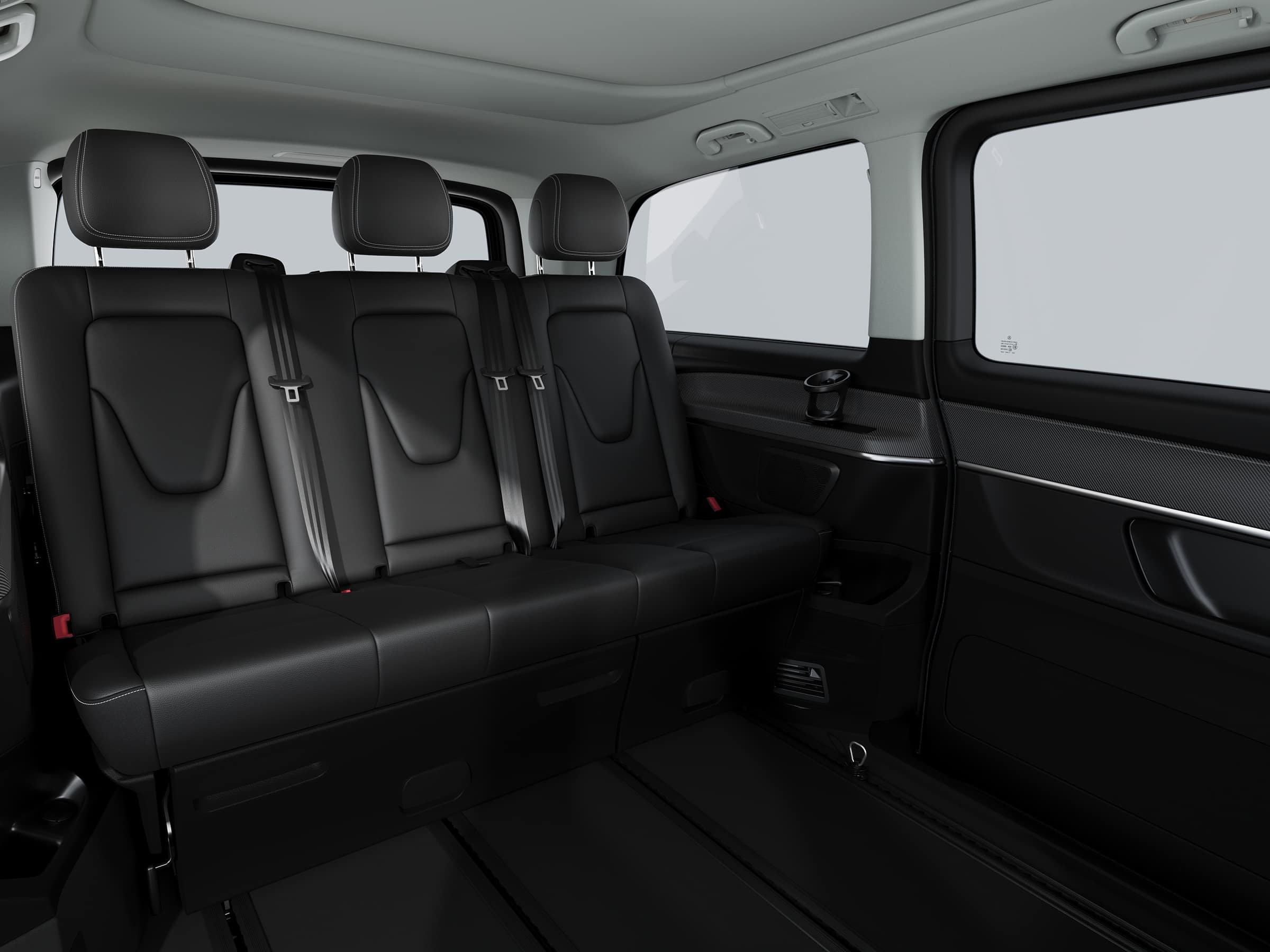 Třímístné lavicové sedadlo | Svět modelů Marco Polo HORIZON | Mercedes-Benz Zadní třímístné lavicové sedadlo vozu Mercedes-Benz Marco Polo HORIZON s flexibilním kolejnicovým systémem.