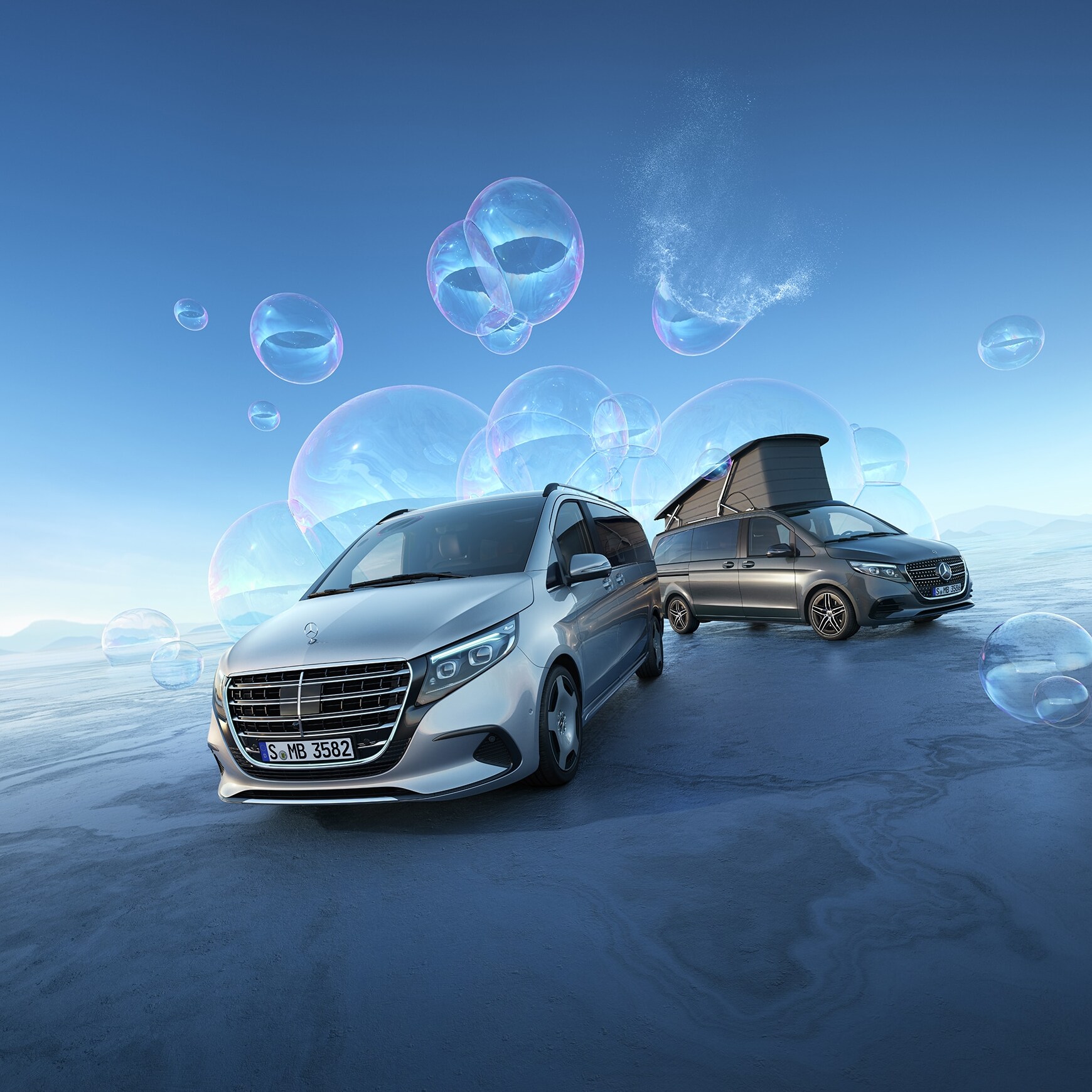 Cestovní automobily Mercedes-Benz Marco Polo a&nbsp;Třída V&nbsp;představují prémiové cestování, flexibilní řešení pro kempování a&nbsp;komfortní koncepci života v&nbsp;dodávkovém vozidle.