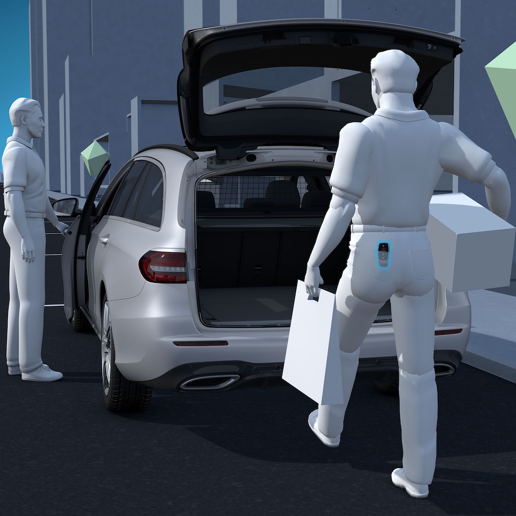 Sada Comfort Plus ve vozidle Mercedes-Benz CLE kupé.