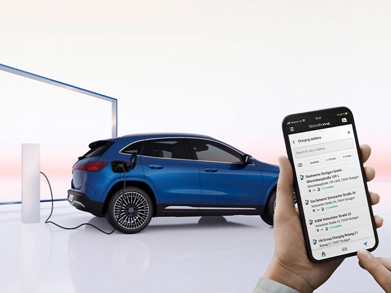 MB.CHARGE Public v novém EQA od Mercedes-Benz.