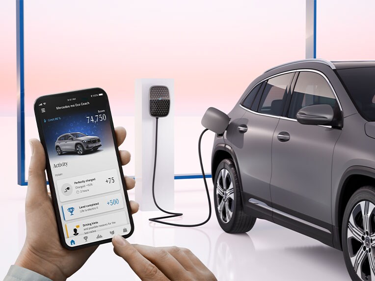Aplikace Eco Coach v novém EQA od Mercedes-Benz.