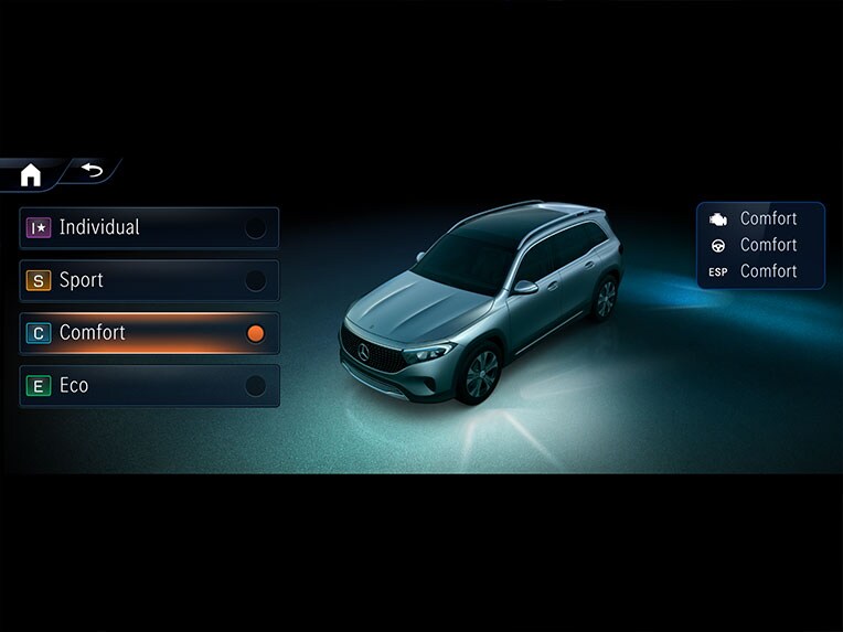 DYNAMIC SELECT v novém EQB od Mercedes-Benz.