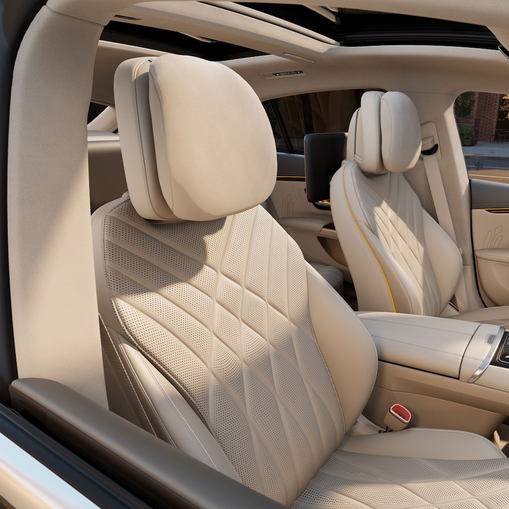 Výbavy MANUFAKTUR v&nbsp;novém plně elektrickém vozidle EQS od Mercedes-Benz.