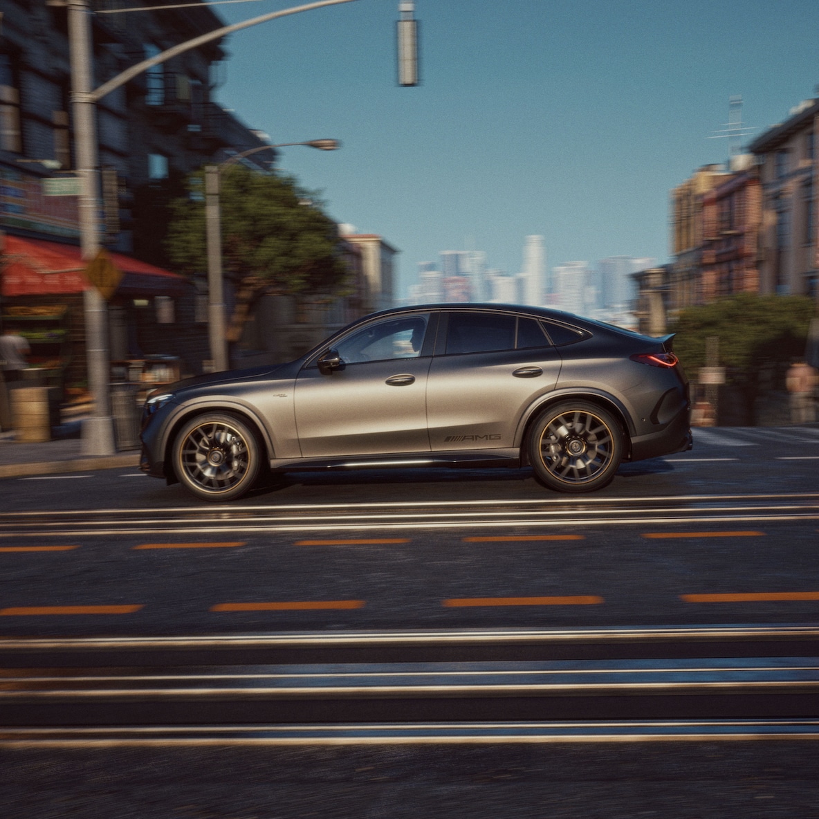 Sportovní design kupé nového vozidla Mercedes-AMG GLC.