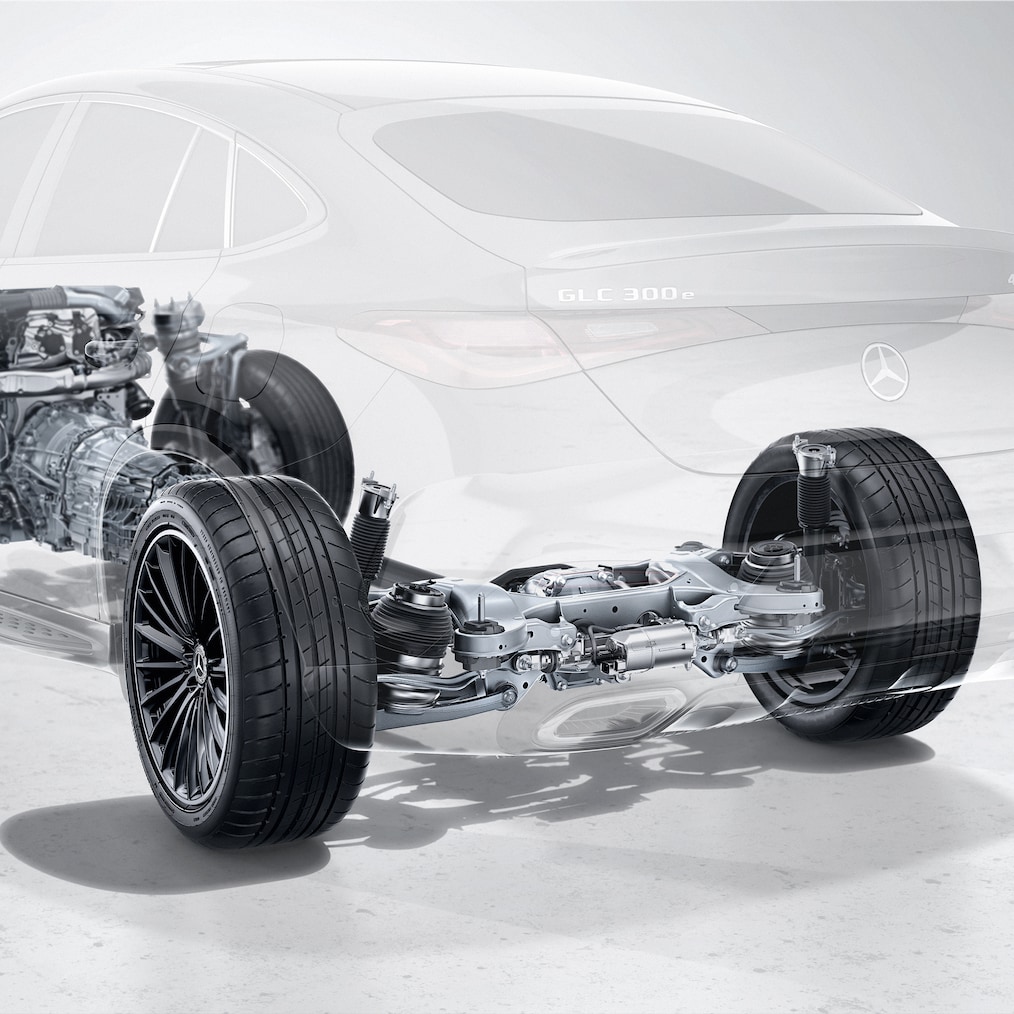 Podvozek vozidla Mercedes-Benz GLC.