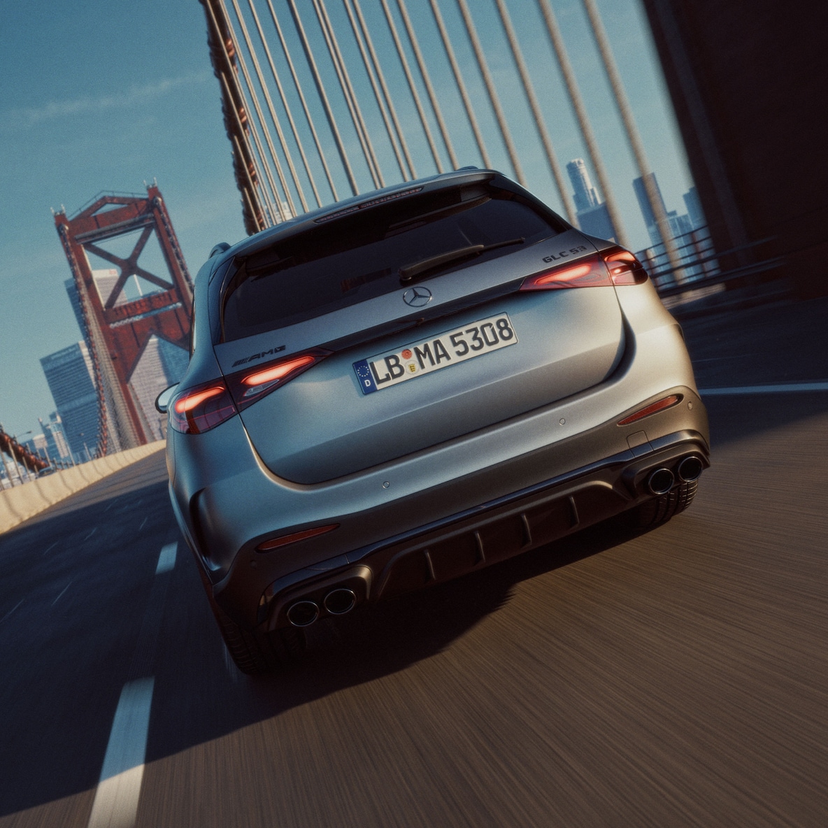 Motorizace nového vozidla Mercedes-AMG GLC SUV.