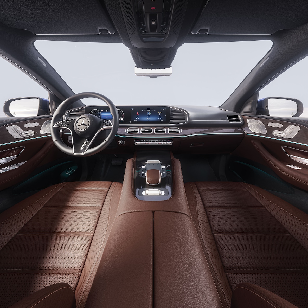 Multimediální systém MBUX nového vozu Mercedes-Benz GLE kupé.
