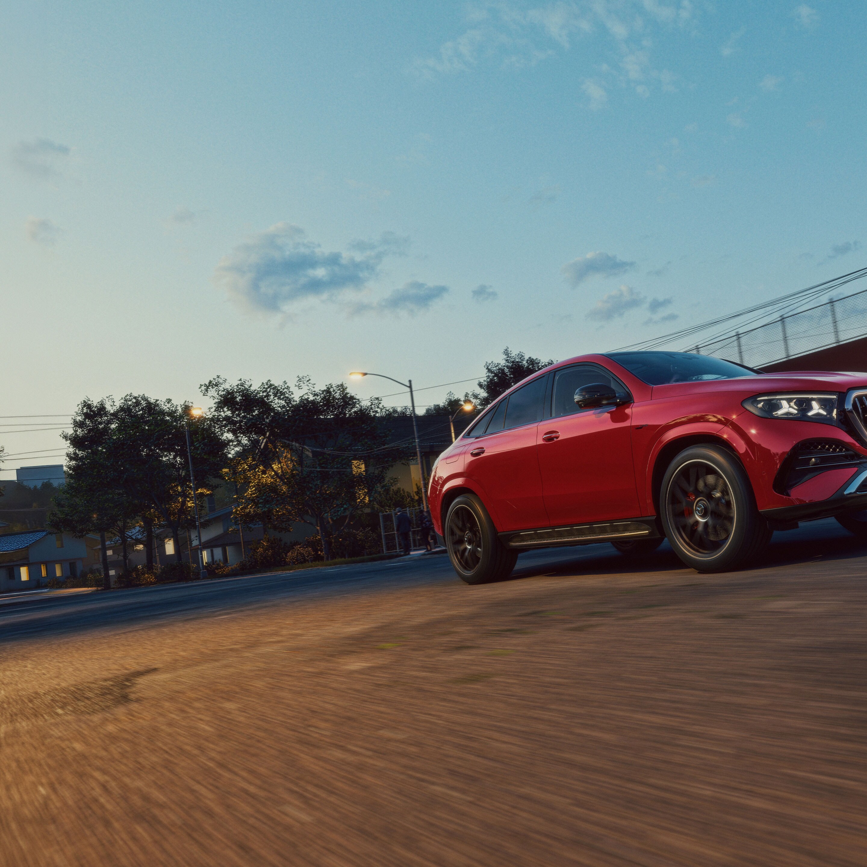 Exteriér nového vozidla Mercedes-AMG GLE kupé.