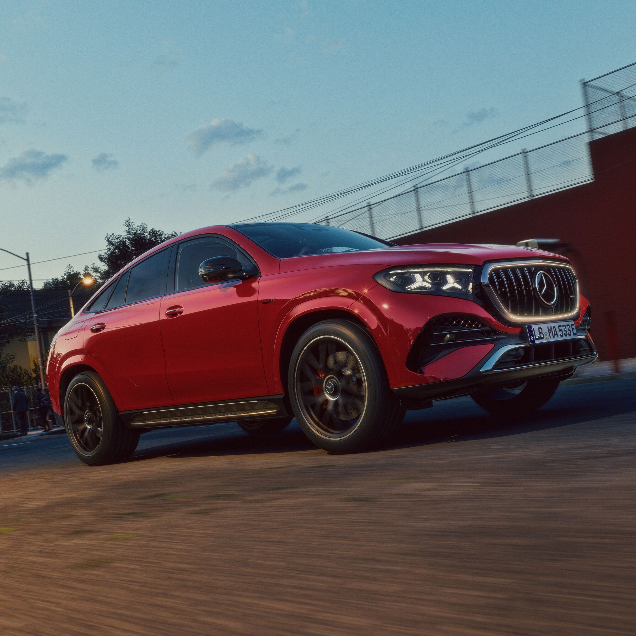 Exteriér nového vozidla Mercedes-AMG GLE kupé.