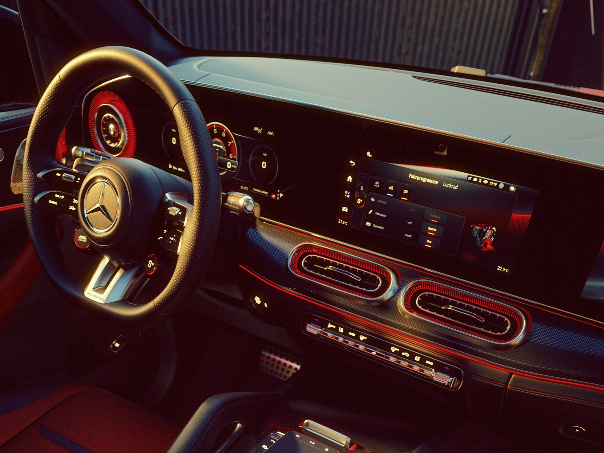 Volant AMG Performance ve vozidle Mercedes-AMG GLE 63 S SUV.