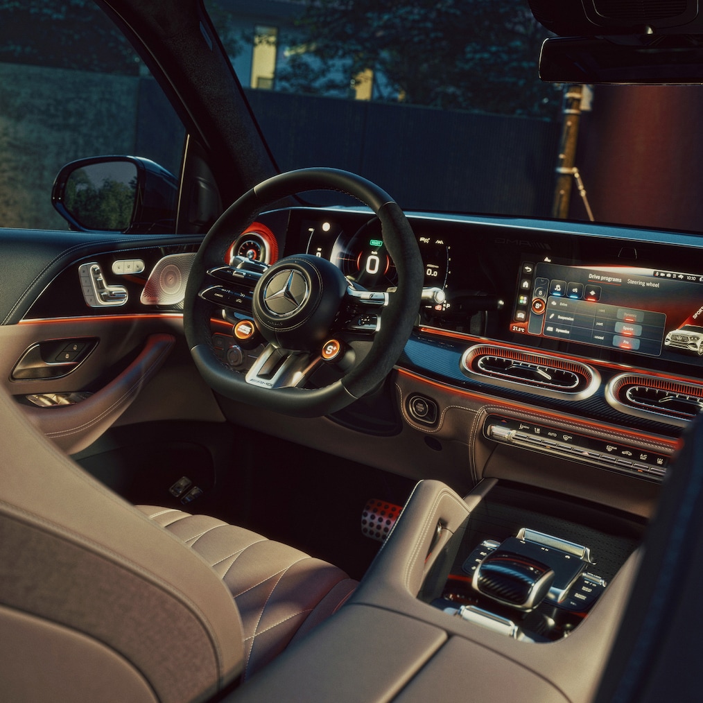 Sedadla AMG ve vozidle GLE 53 4MATIC+ od Mercedes-AMG.