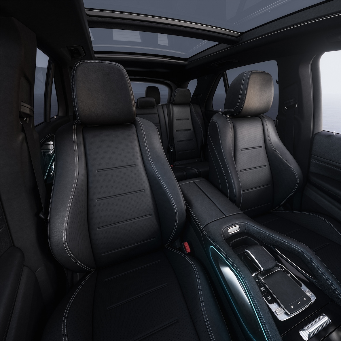 Interiér vozu Mercedes-Benz GLE.