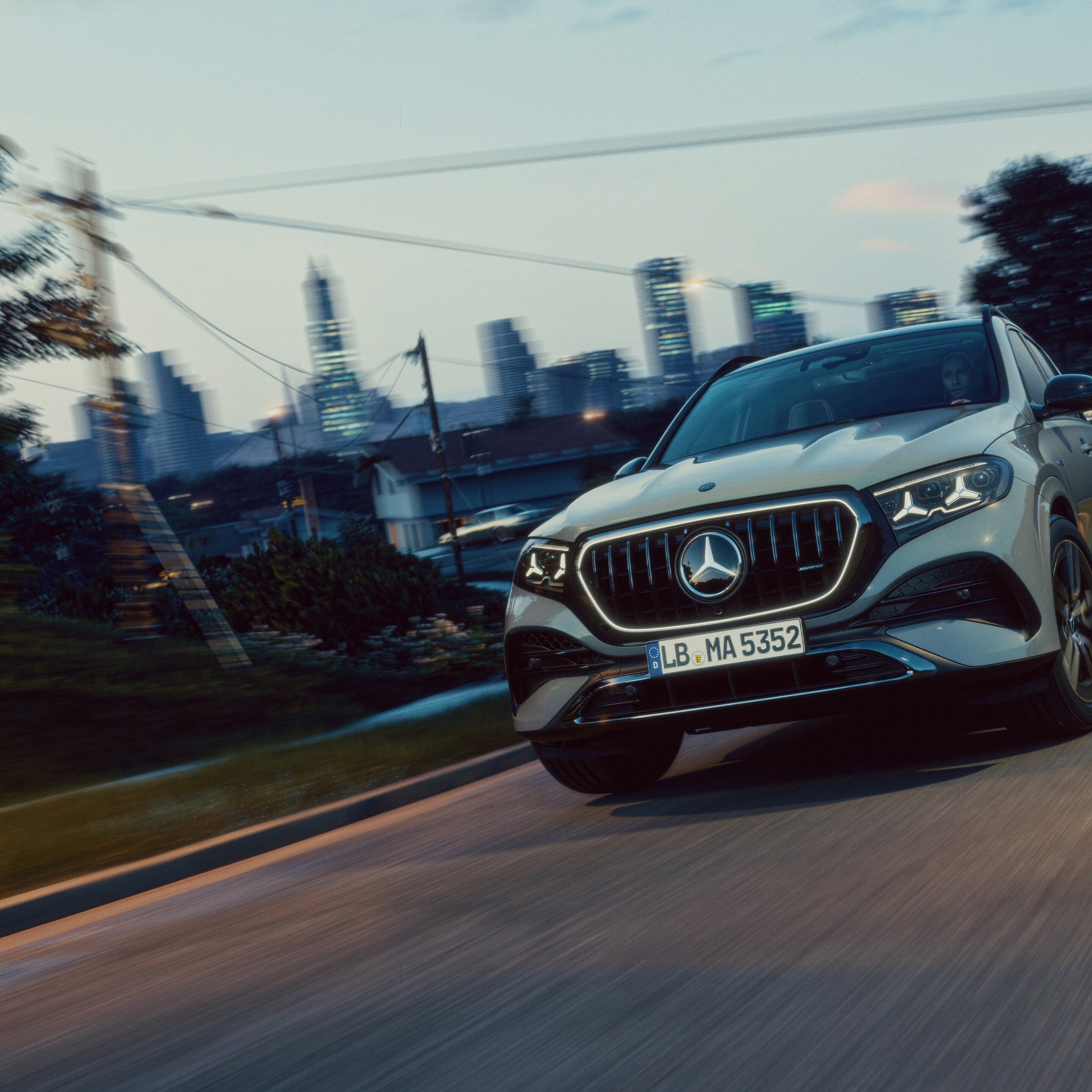 Nové vozidlo Mercedes-AMG GLE při pohledu zepředu.