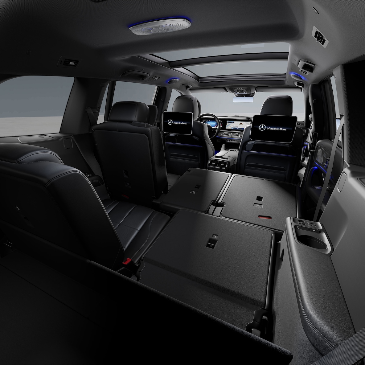 Vysoká míra všestrannosti v interiéru vozidla GLS.