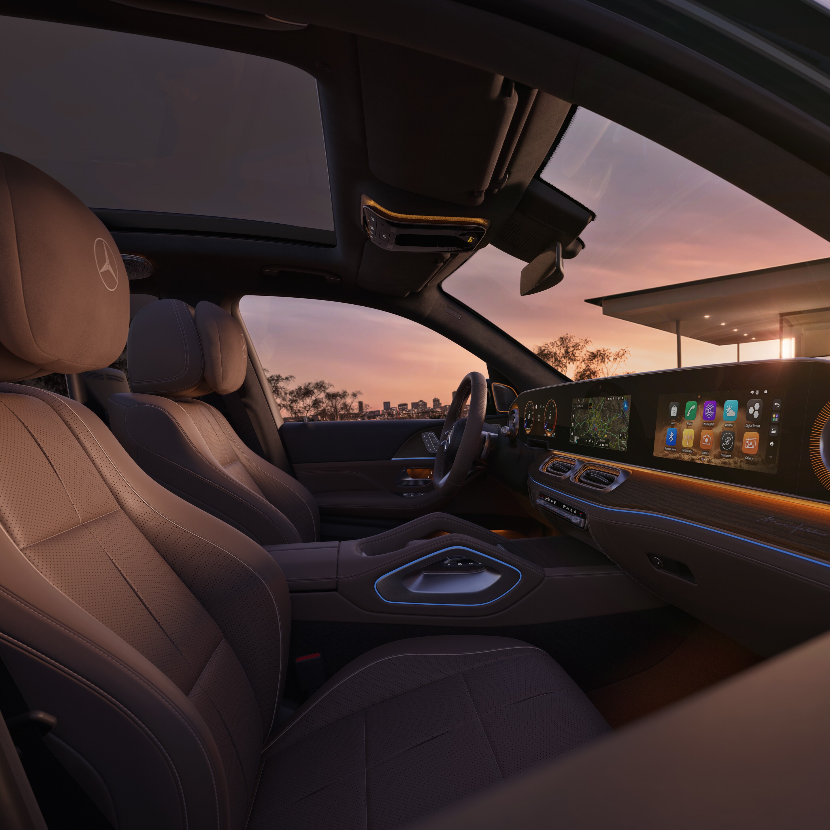 Interiér nového GLS od Mercedes-Benz.