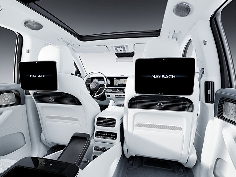 Interiér modelu Mercedes-Maybach GLS se sadou ozdobných prvků Exclusive.