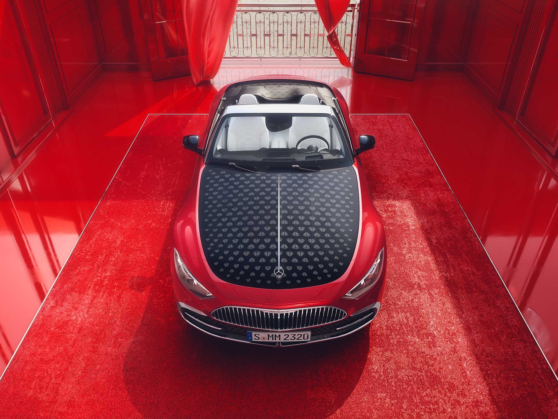 Pohled zepředu na Mercedes-Maybach SL&nbsp;680.