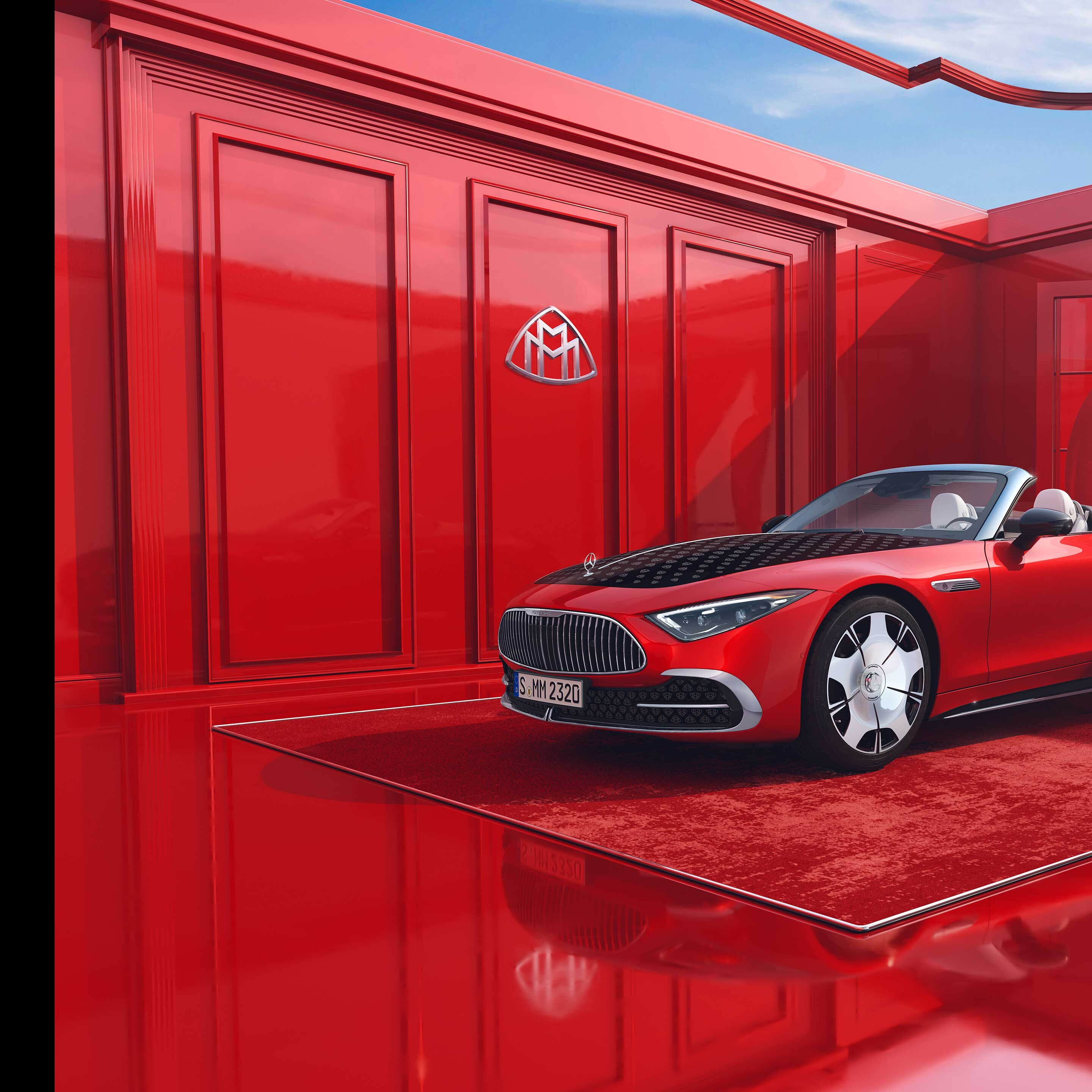 Pohled z&nbsp;boku na Mercedes-Maybach SL&nbsp;680.