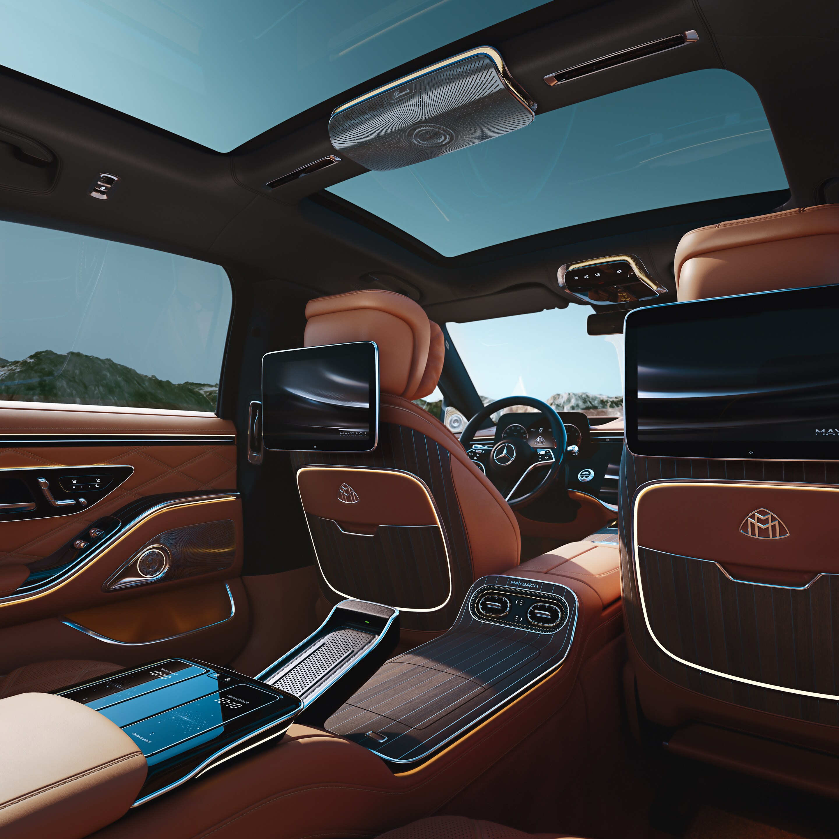Interiér vozu Mercedes-Maybach Třídy&nbsp;S.
