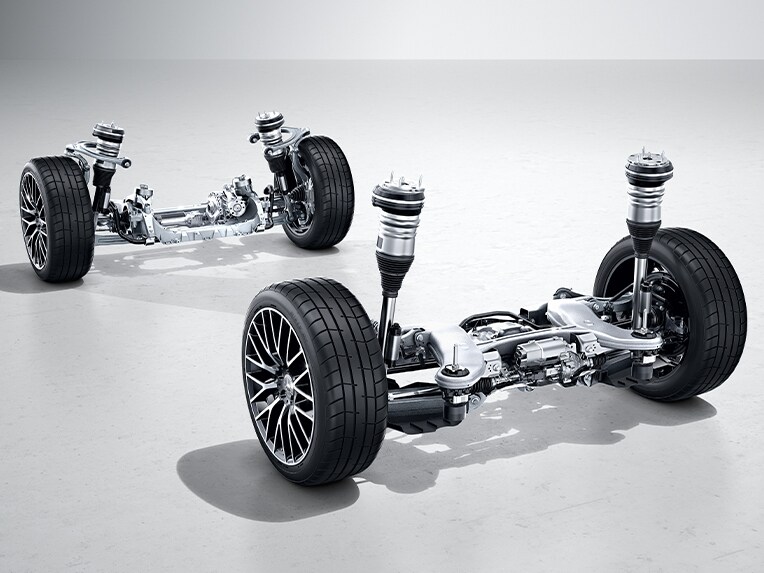 Vzduchové odpružení AIRMATIC vozu Mercedes-Benz Třídy S Sedan.