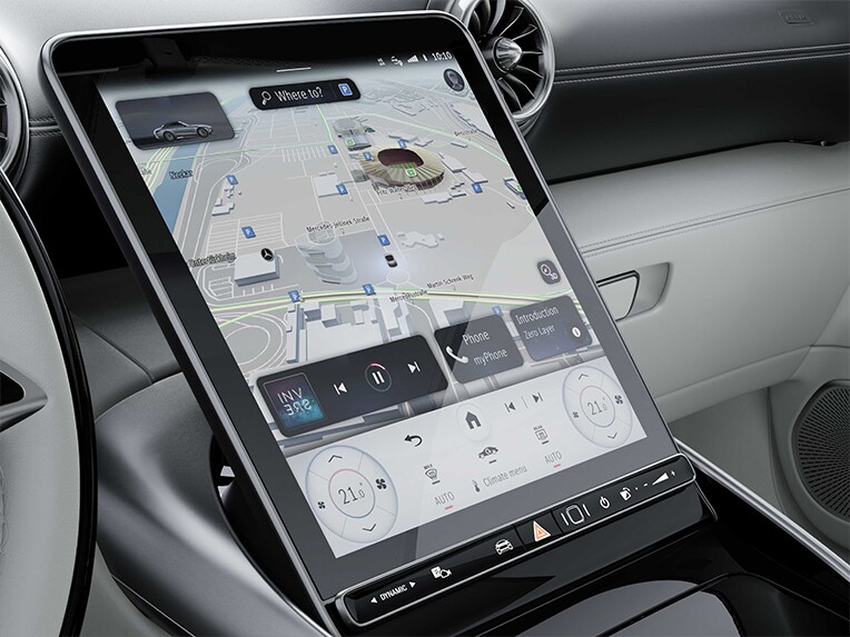 Prémiová navigace MBUX modelu Mercedes-Maybach SL 680.