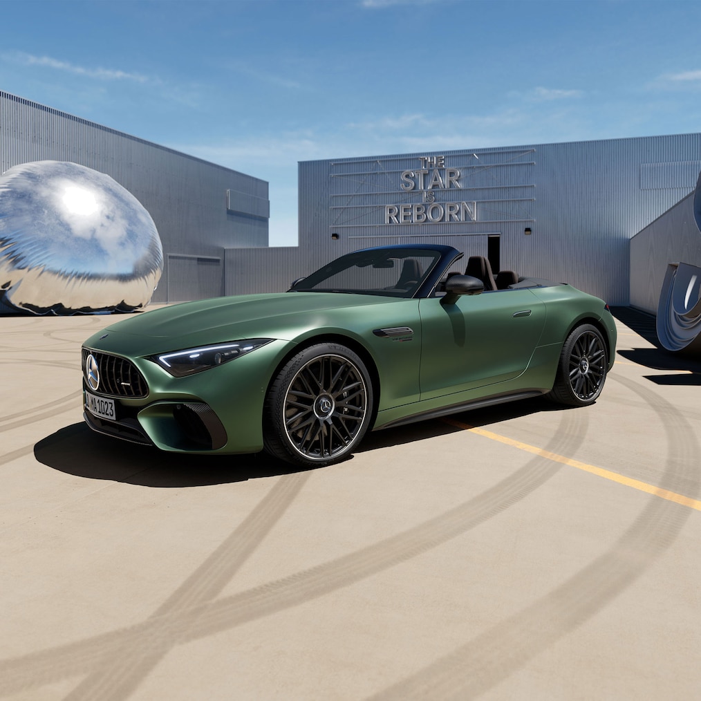Pohled z&nbsp;boku na exteriér modelu Mercedes-AMG SL 63 S E PERFORMANCE.