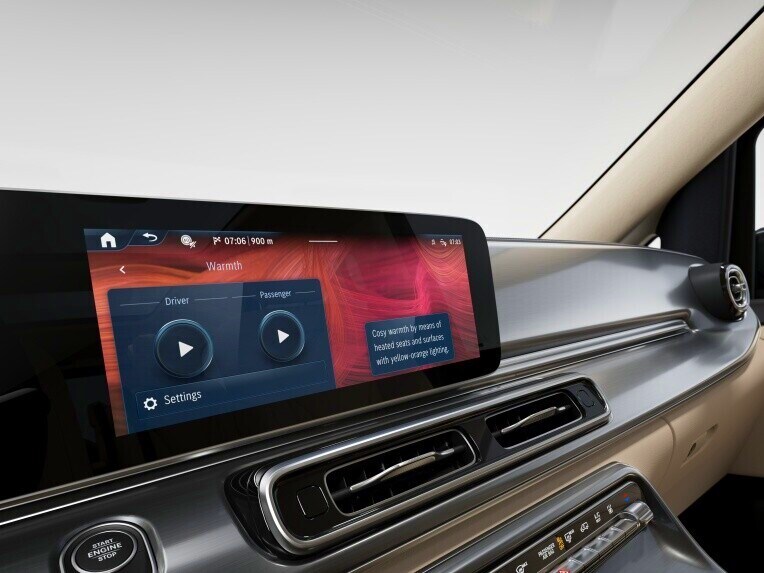 ENERGIZING COMFORT ve vozidle Mercedes-Benz Třídy V.