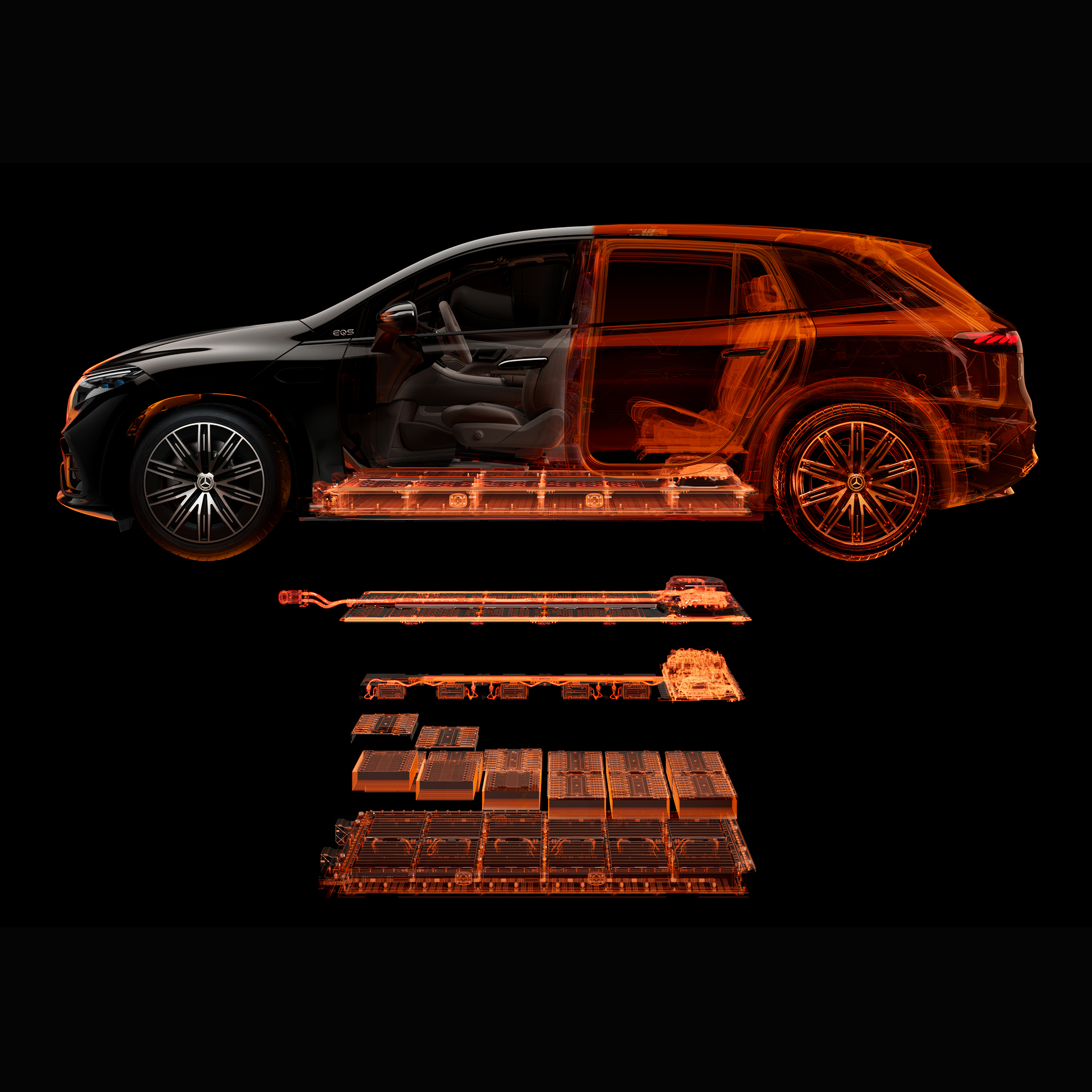 Bezpečnost | EQS SUV | Mercedes-Benz Bezpečnost nabíjení pro sedan EQE od Mercedes-Benz.