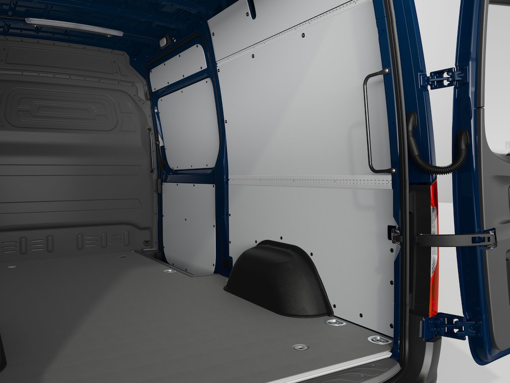 Ložný prostor skříňové dodávky Mercedes-Benz eSprinter.