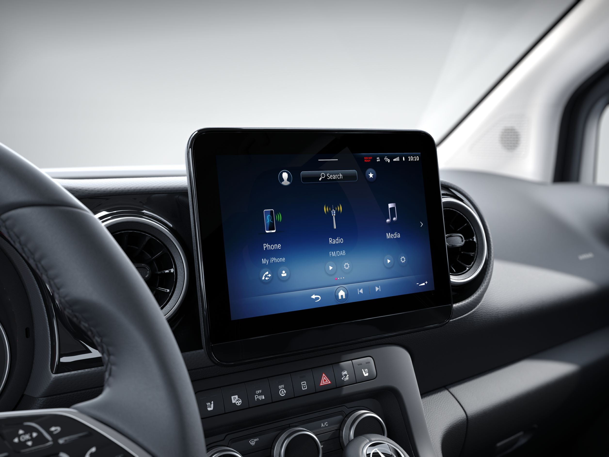 Přeprava cestujících | Mercedes-Benz Multimediální systém MBUX pro dodávková vozidla Mercedes-Benz.