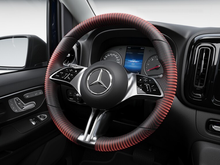 Znázornění vyhřívaného volantu ve vozidle Mercedes-Benz Vito.