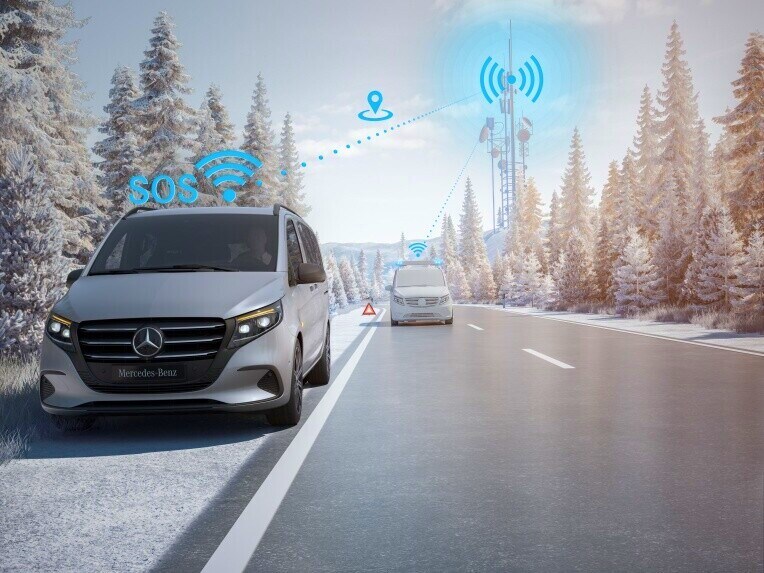 Systém tísňového volání Mercedes-Benz může v případě nouze poskytnout rozhodující časovou výhodu.