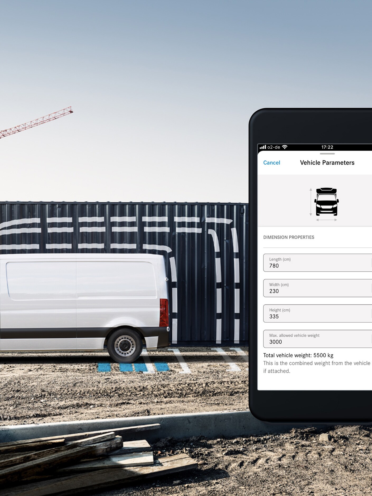Navigace pro Mercedes-Benz Sprinter zohledňuje rozměry vozidla nebo jízdní soupravy.