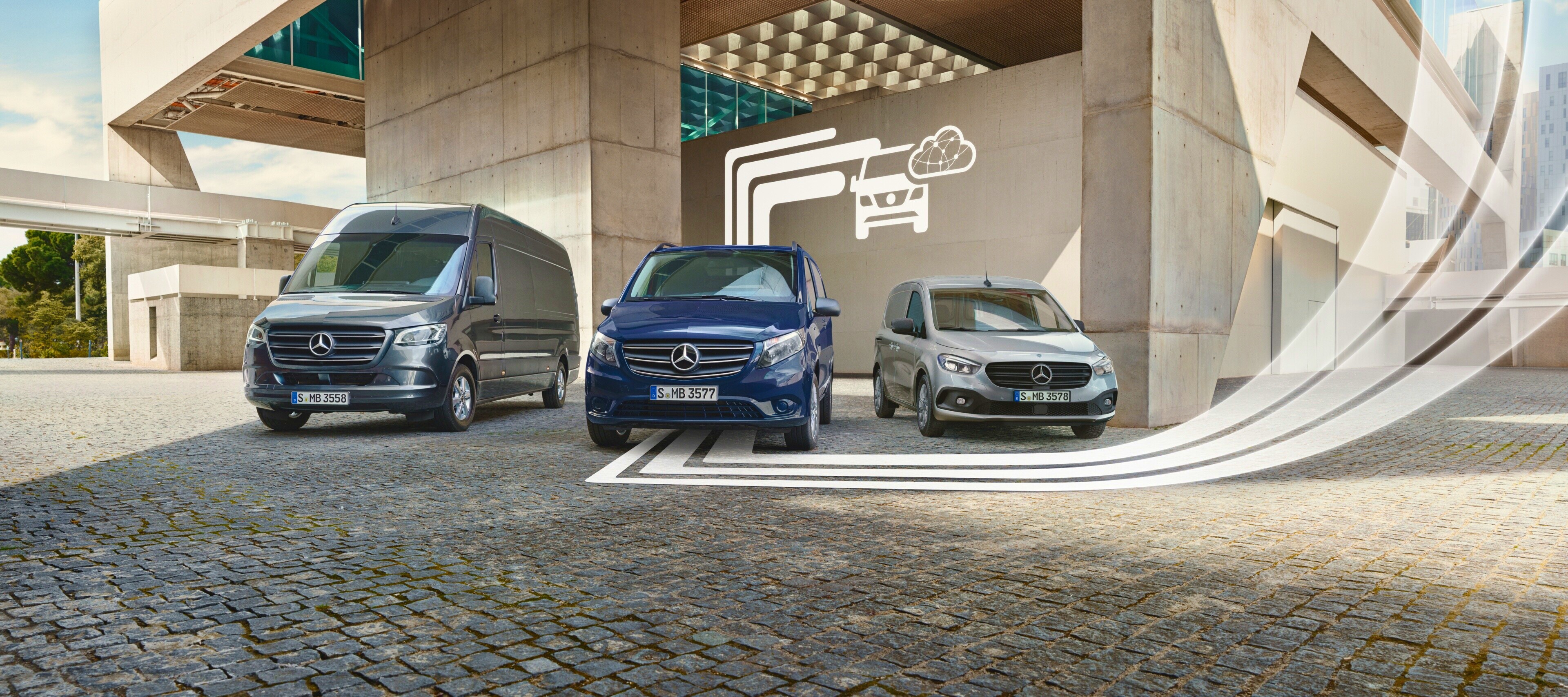 Digitální doplňky pro firemní zákazníky | Dodávková vozidla Mercedes-Benz Zajistěte si digitální vylepšení pro Vaše dodávkové vozidlo a využívejte větší efektivitu, transparentnost a inteligenci.