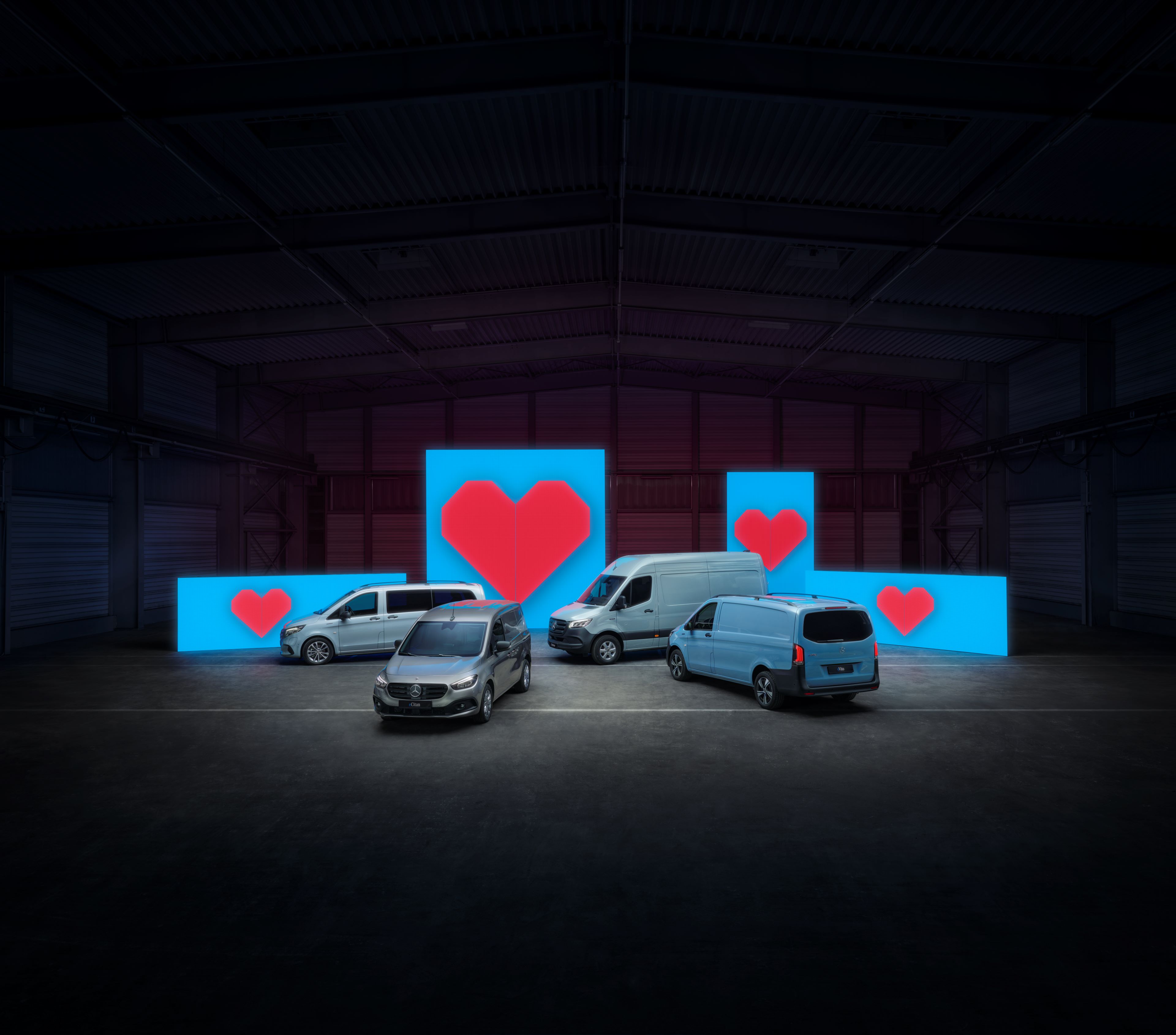 Elektrická dodávková vozidla | eSprinter, eVito a eCitan | Mercedes-Benz Modely Mercedes-Benz eSprinter, eVito a eCitan jako skříňové dodávky.